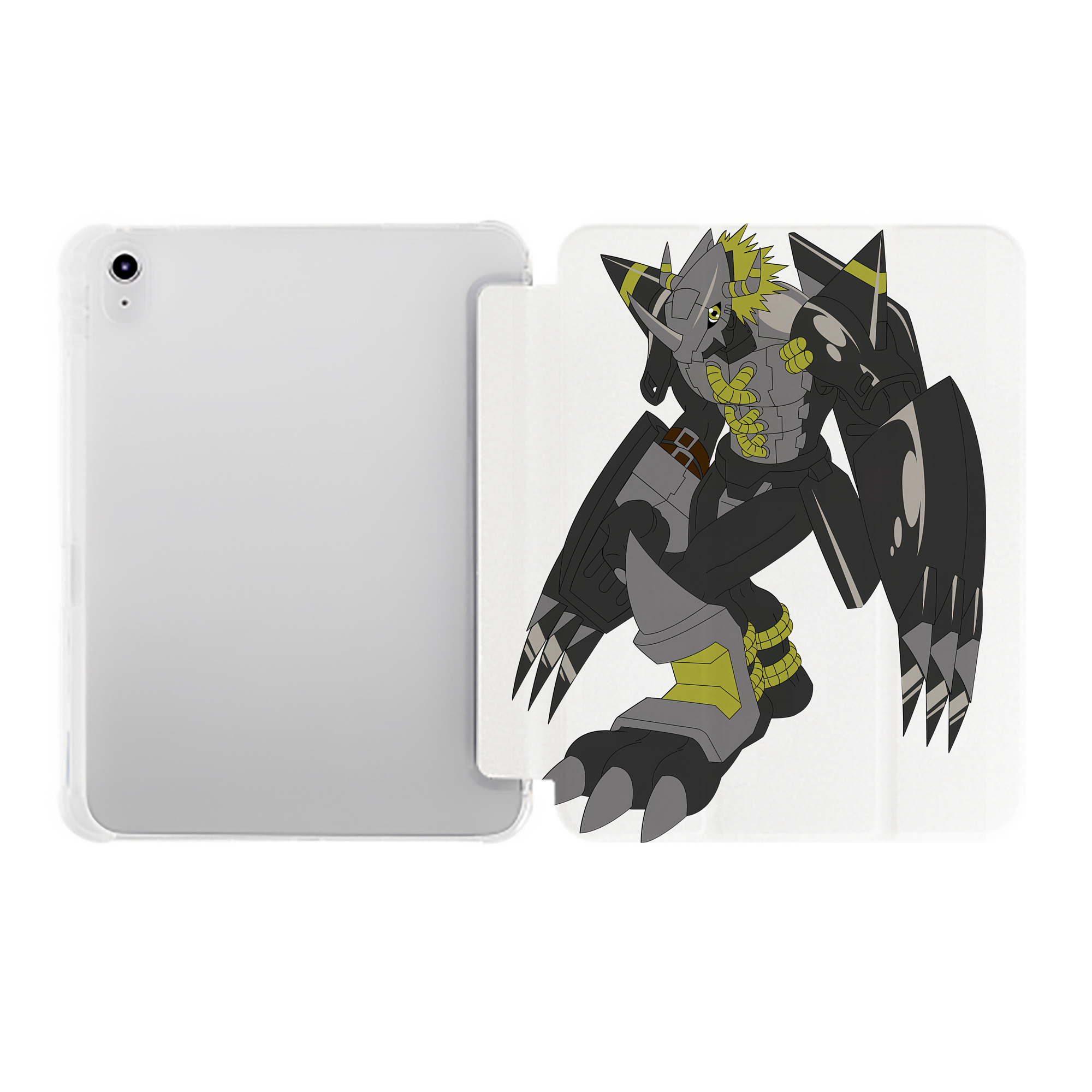 （画像用） Digimon デジタルモンスター/デジモン IPad ケース ペン収納付き 三つ折りスタンド PUレザー×シリコン 対応機種9.5/10.5/10.9インチ
